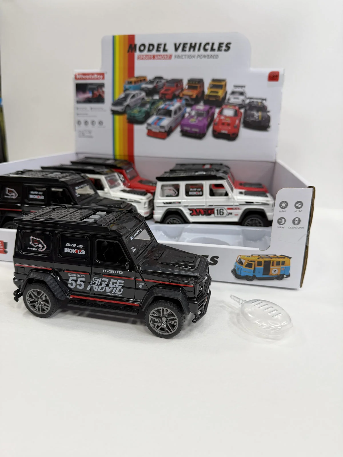 "Mercedes Benz G class" իներցիոն, գոլորշիով, ձայնային և լուսային մեքենա 6 հատ — նկար 3