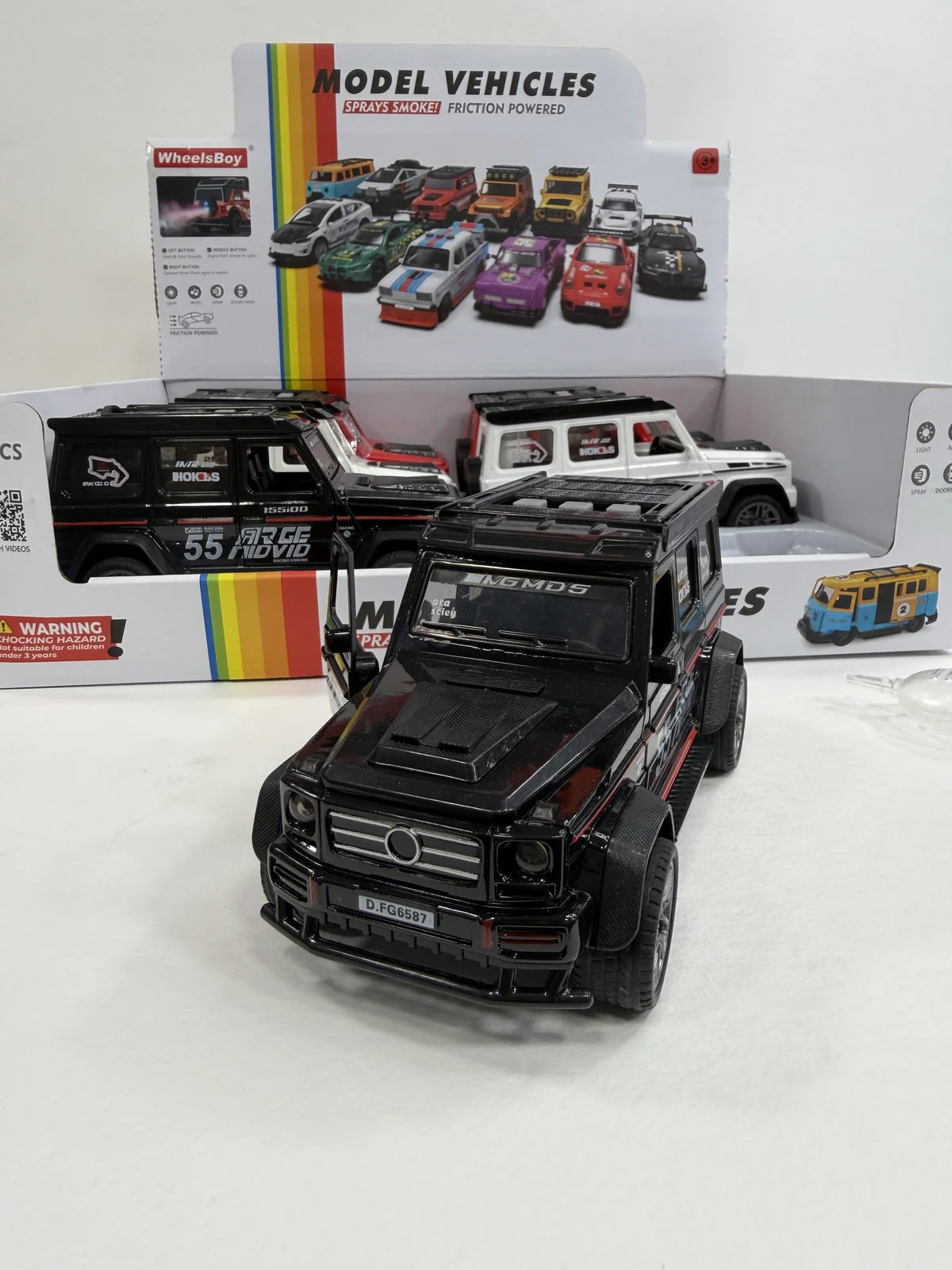 "Mercedes Benz G class" իներցիոն, գոլորշիով, ձայնային և լուսային մեքենա 6 հատ — նկար 2